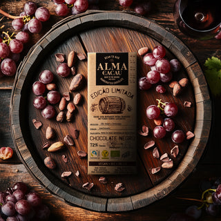 Chocolate 72% com Estágio Barrica Vinho Tinto Licoroso 100g